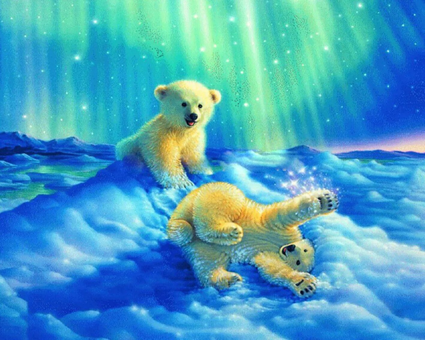 северный полюс северное сияние. белый медведь и северное сияние. мишка северное сияние. северный полюс сияние белый медведь. белый медведь и северное сияние.