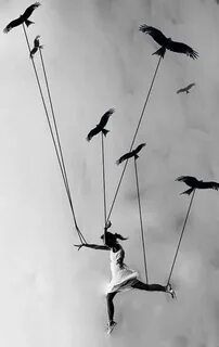Flying but