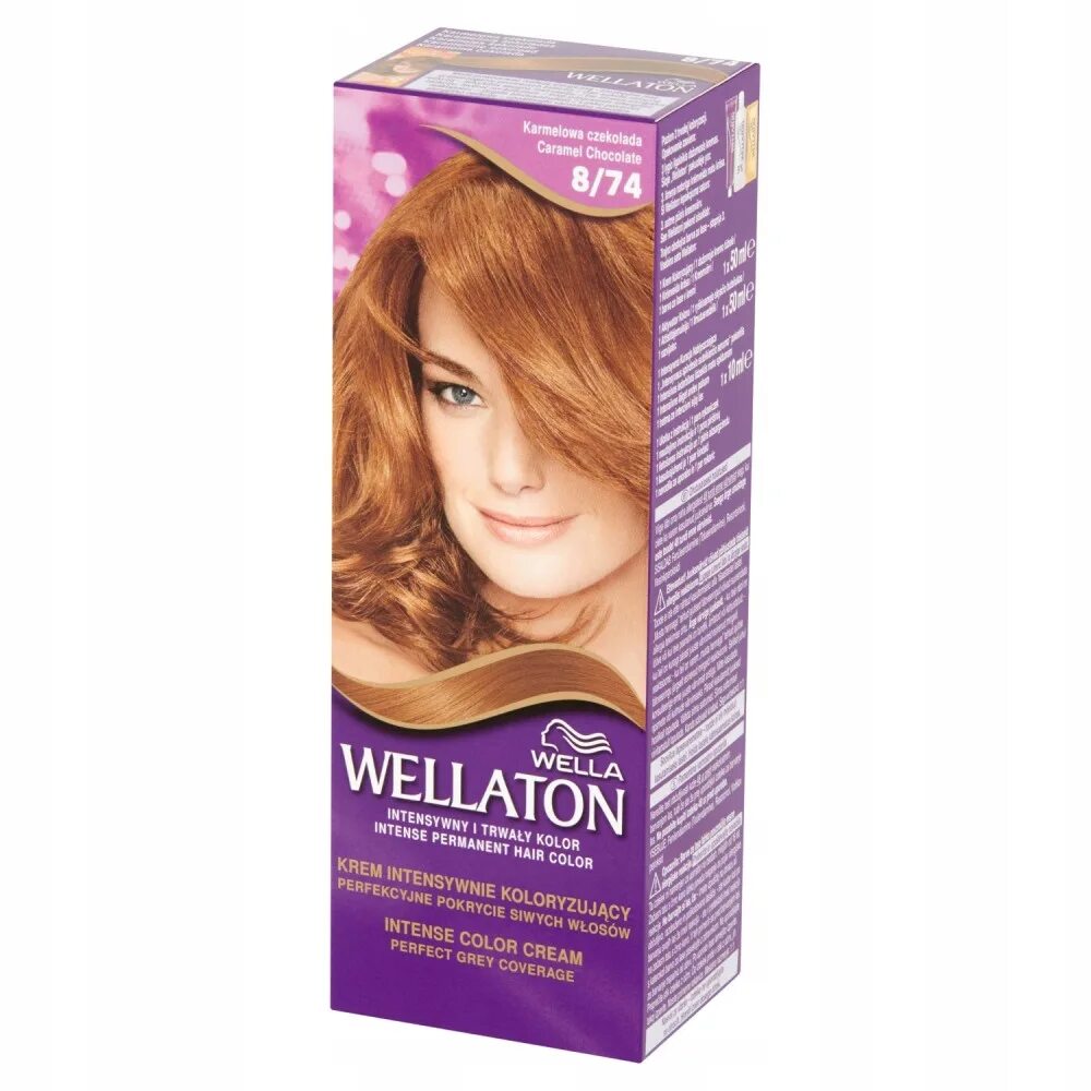 Краска Wella Color 8.74. Wellaton 8/74. Краска велла веллатон палитра. Веллатон краска для волос палитра 8.74.