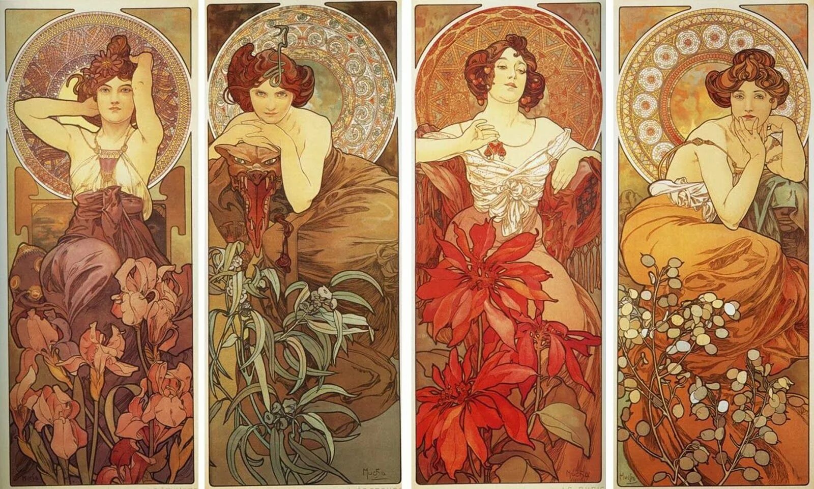 Направление искусства модерн. Альфонс муха. модерн альфонс муха. ар нуво альфонс муха. альфон суха драгоценные камни.