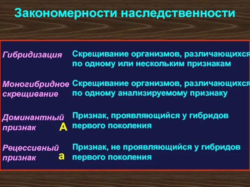 Признак который проявляется в гибридном поколении называется. Закономерности наследственности. закономерности наследственности таблица. основные закономерности наследственности открыл. основные закономерности наследствия признаков у организмов.