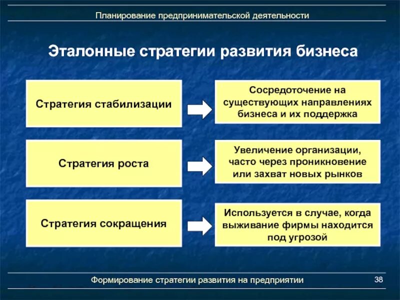 Предпринимательская стратегия. Стратегии предпринимательской деятельности. Эталонные стратегии бизнеса. Стратегии роста бизнеса. Условия предпринимательской деятельности организации