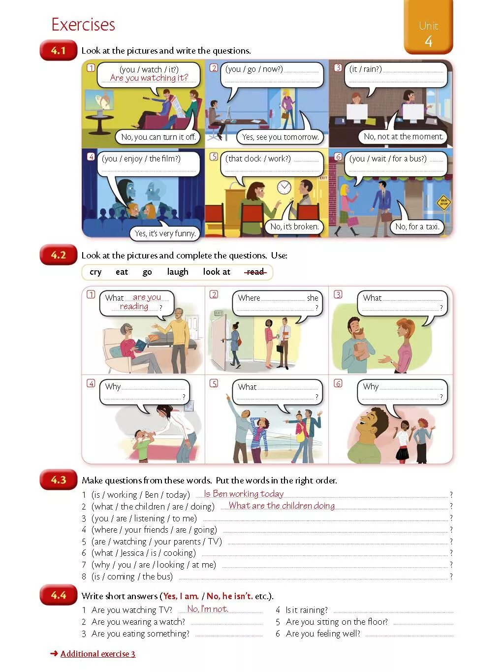 Answer the questions what do the children. Exercises ответы. Unit 4 are you doing present Continuous questions ответы на вопросы. Exercises answer the questions ответы. Unit 4 exercises 4.1 ответы.