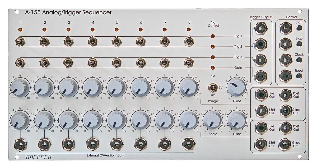 Trigger output. Eurorack module midi секвенсор. doepfer a-143-4 quad vclfo/vco. eurorack trigger switch. секвенсор для синтезатора.