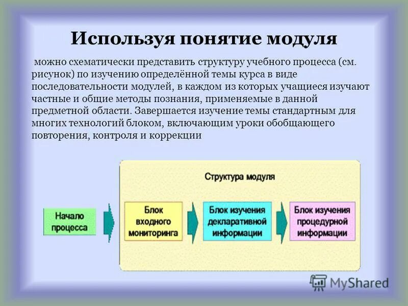 Назначение и структуру модуля. Теории структурно-модульного построения. Структура обучающего модуля. Структура класса в c#. Структура учебного модуля.
