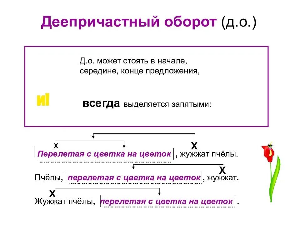 Отводили из предложения 10. Деепричастие и деепричастный оборот 7 класс. Деепричастный оборот правило 7 класс. Тема деепричастный оборот 7 класс объяснение. Правило по русскому языку 7 класс деепричастный оборот.