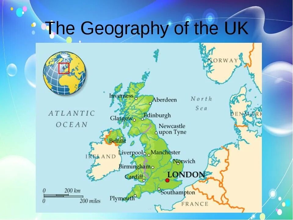 Карта Великобритании со странами на английском. Расположение Англии и Великобритании. География Англии. Положение лондона