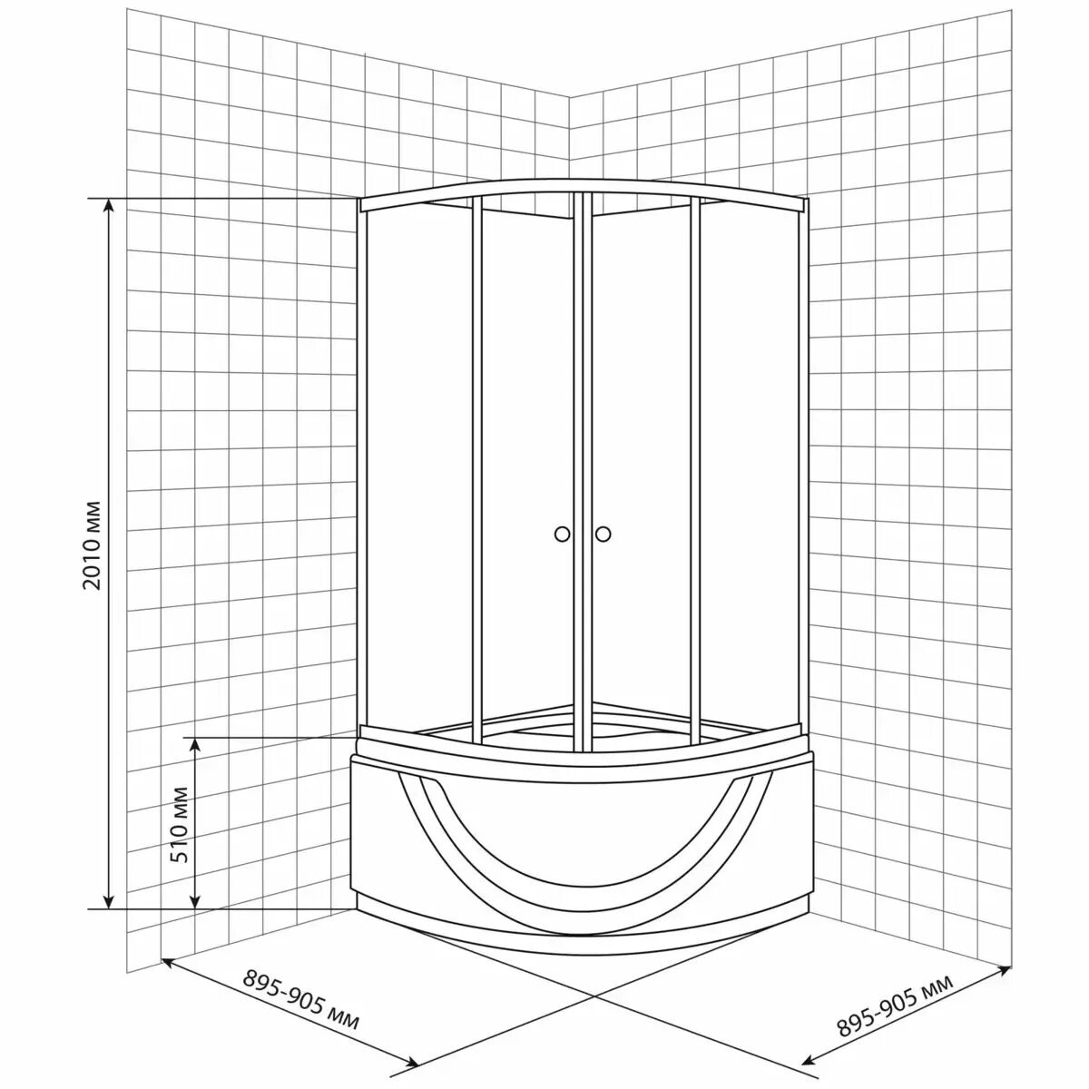 Размеры душевых поддонов угловых. Душевая кабина габариты 90x190x90. Душевая кабина 90х90 угловая габариты. Габариты душевой кабины 90х90.