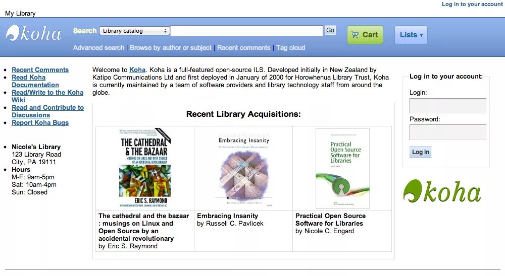 Open source libraries