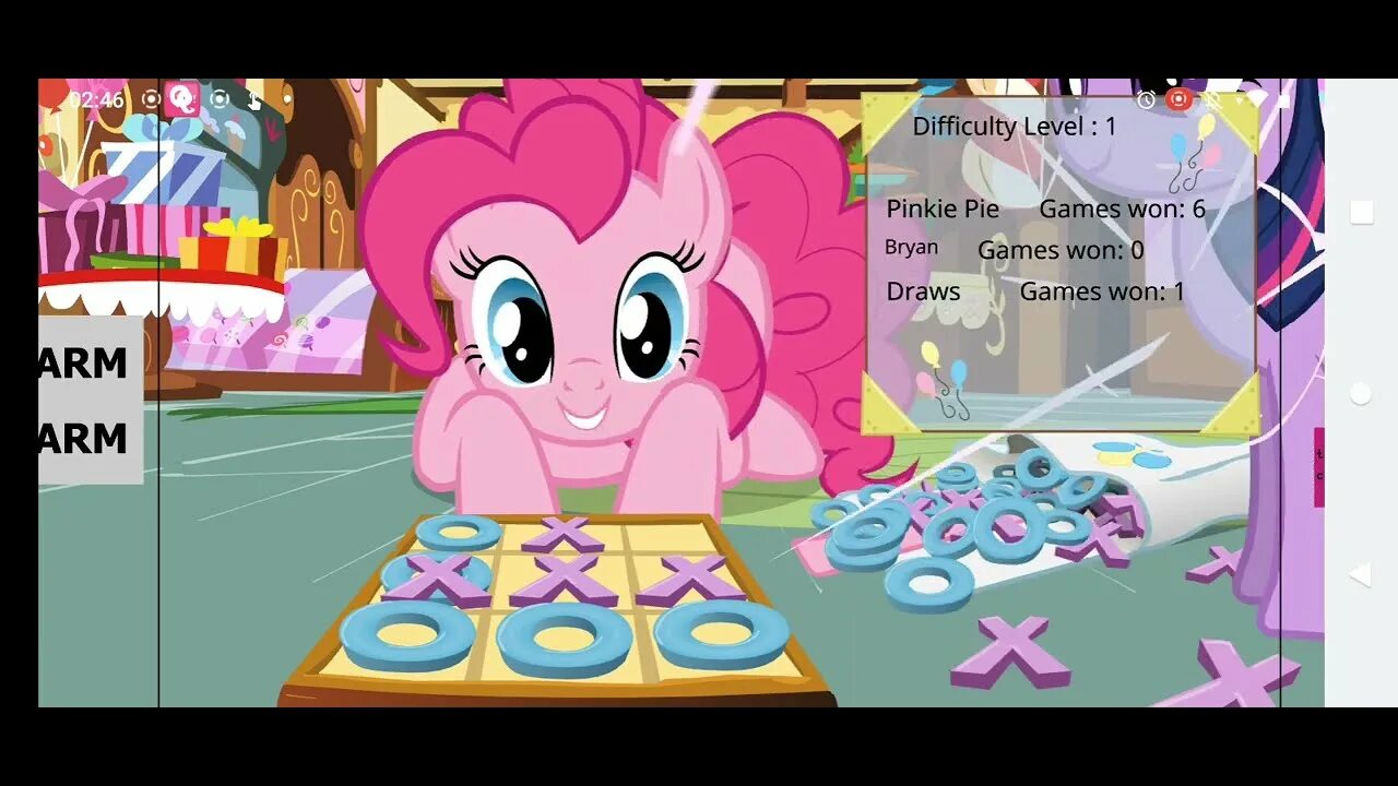 Игра пинки пай крестики. Одевать Пинки Пай игра. Tic tac Toe Pinkie pie. Проклятье Pinkie pie. Крестики нолики с Пинки Пай хоррор.