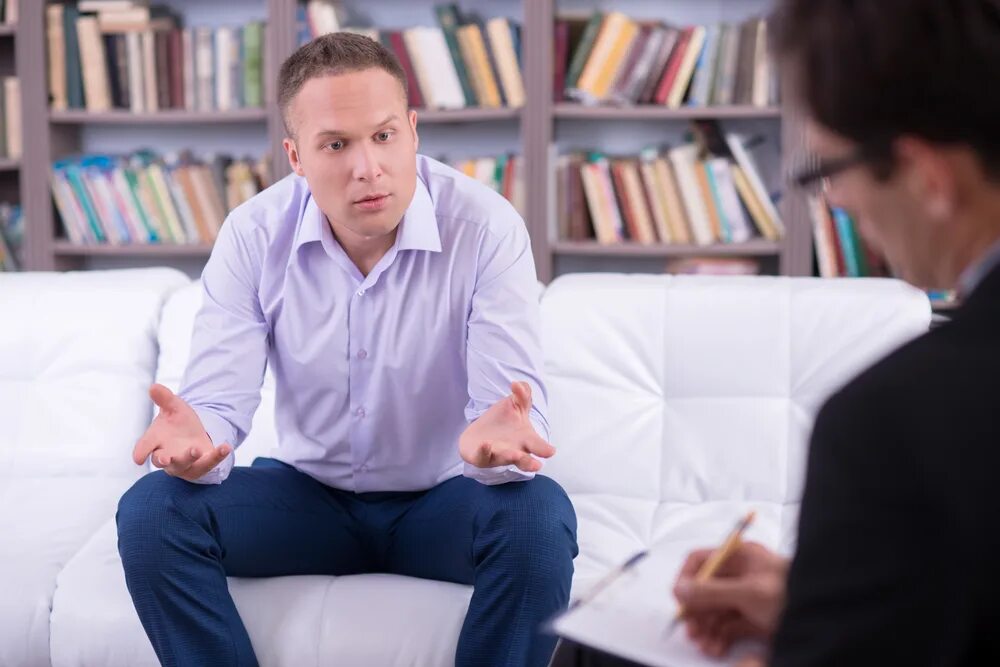Man is talking