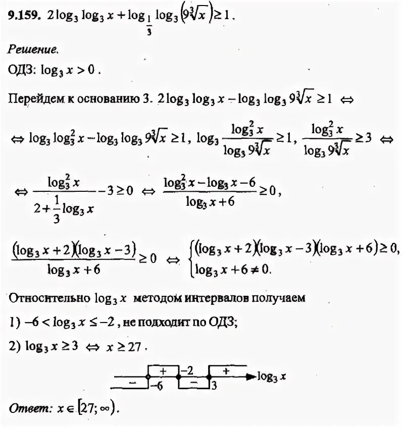 Решение log 3 3 x 3