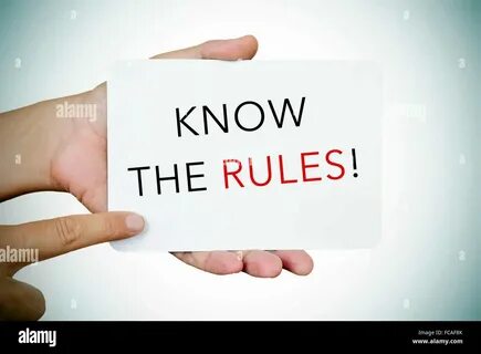 But the rules
