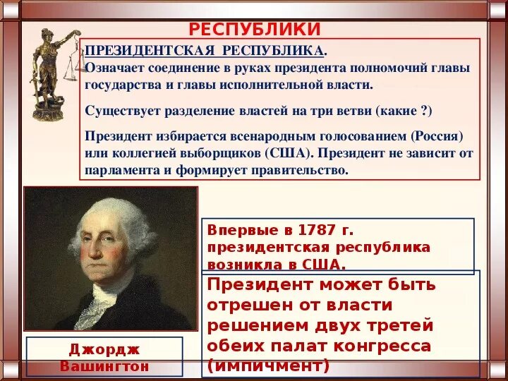 Глава исполнительной власти избирается всенародным голосованием. Президентская Республика ветви власти. Три ветви власти сосредоточены в руках президента. Глава исполнительной власти в президентской Республике. Разделение властей в президентской Республике.