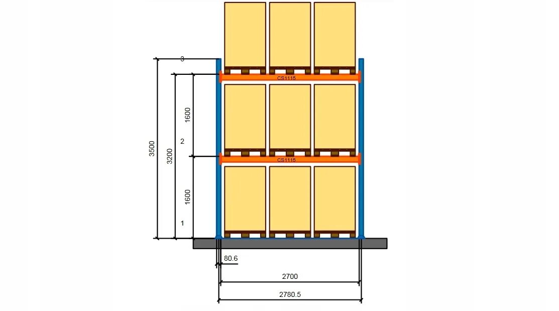 Допустимая высота стеллажей. Стеллаж паллетный (Размеры (ВXШXГ) В мм: 3000x6675x1100). Стеллаж 3,6м паллетный. СТЕЛЛАЖПАЛЕТНЫЙ габариты. Стеллажи для европаллет нагрузка на полку 3000кг.
