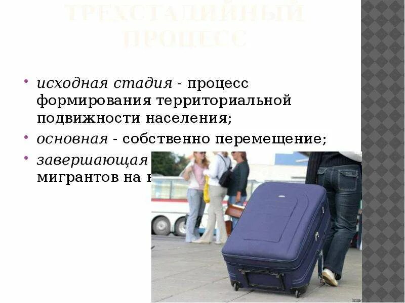 Стадия миграционного процесса. Стадия миграционного процесса