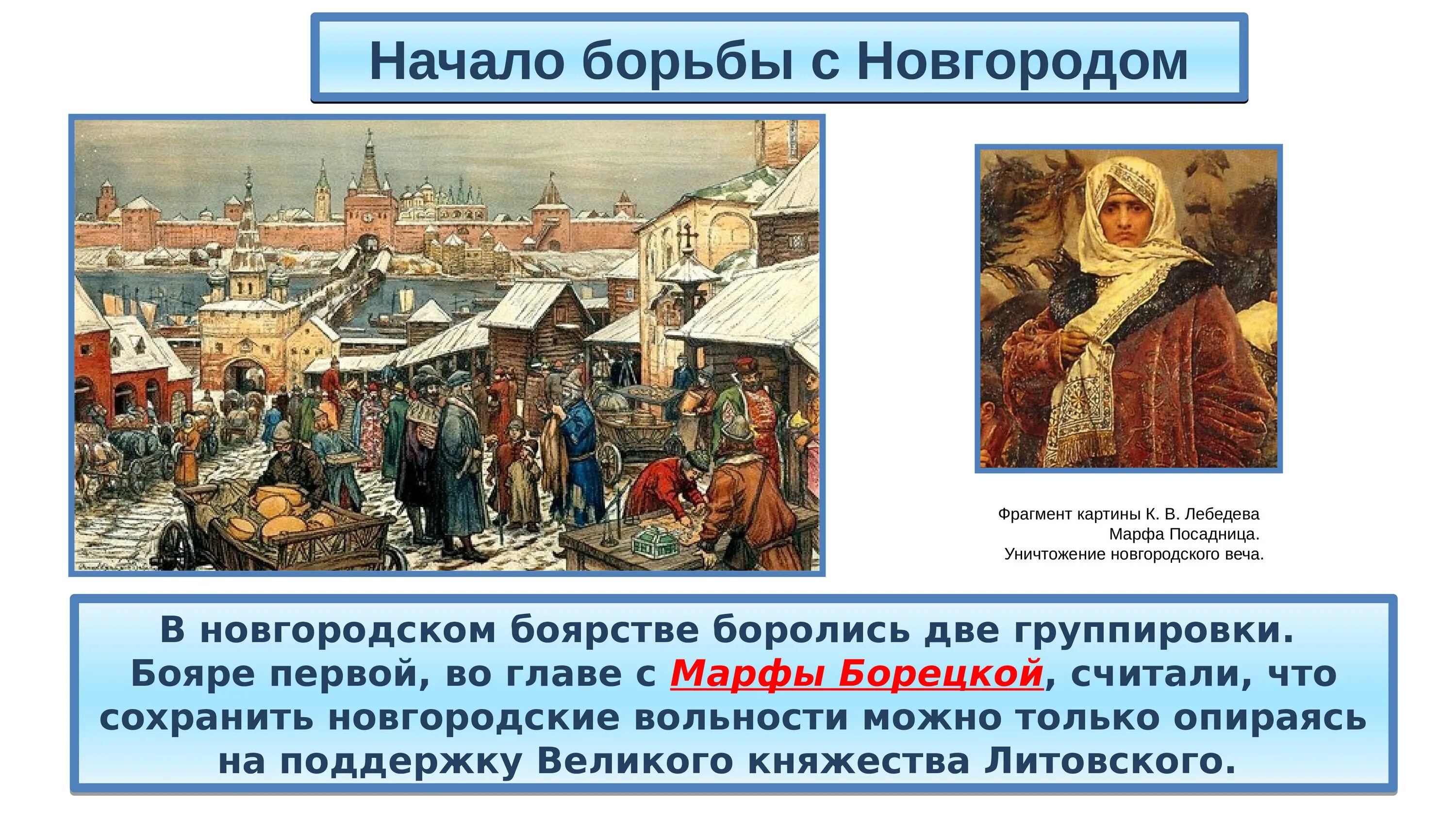 Создание единого государства во главе. Новгородское вече картина Лебедева. Формирование единого русского государства.