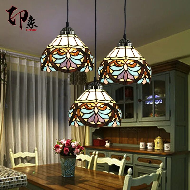 Потолочная люстра в стиле Тиффани CL-D0820-5 купить в интернет-магазине Decoriko