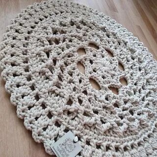 Вяжем коврик из шнура