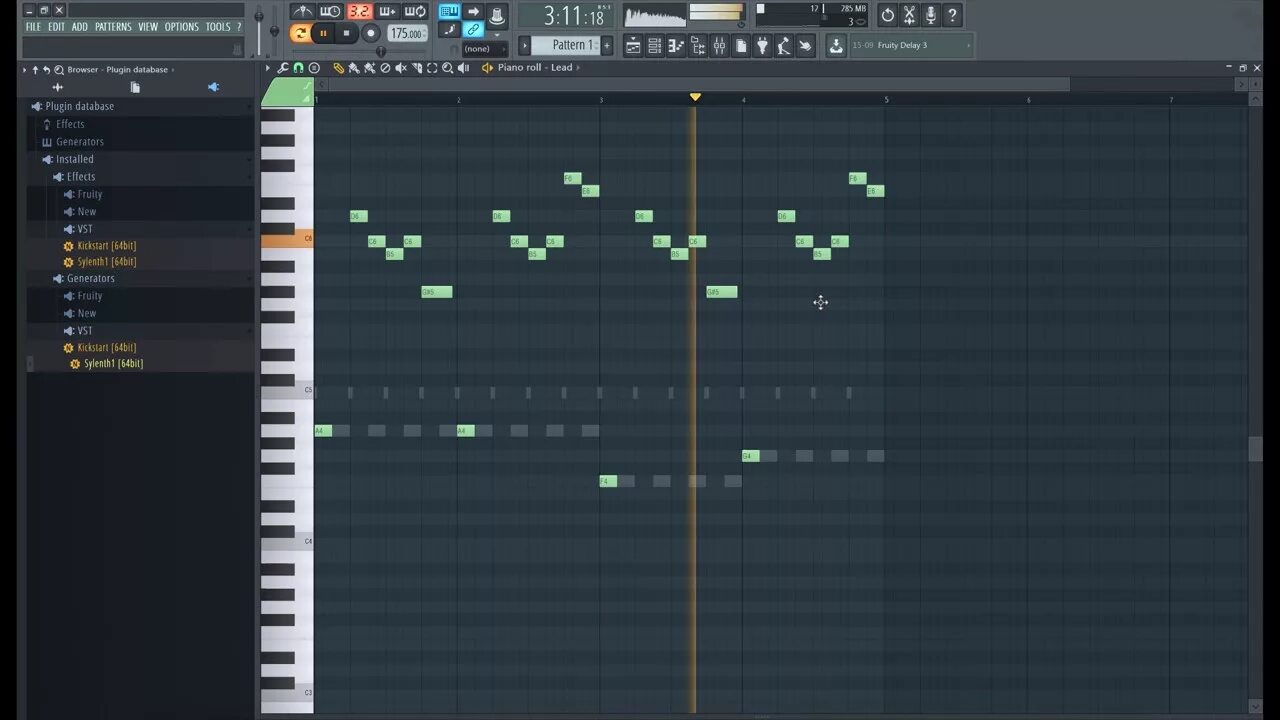 Lead loops. Д минор фл студио. мелодия fl studio. ноты в фл студио. fruity loops.