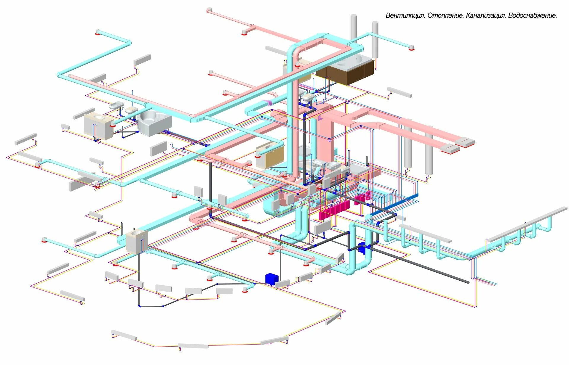 Отопительная вентиляция. Схема теплоснабжения приточных установок. Проектирование систем вентиляция и отопления. Схема инженерных коммуникаций здания. Внутренние инженерные сети схема.