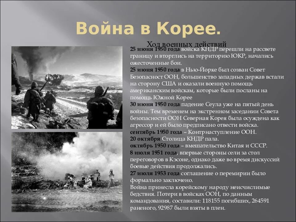 Ход войны в Корее 1950-1953. Ход боевых действий корейской войны 1950-1953.