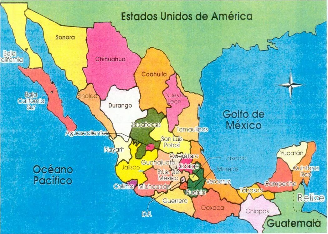 Mexico Map. Mexico States on Map. Chihuahua. Mexico . Map. Discovering of Mexico Map.