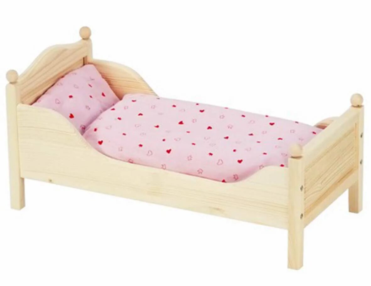 кроватка из дерева для кукол. игрушечная кровать. игрушечные кроватки для кукол. кроватка для кукол. игрушечная кроватка для куклы деревянная.