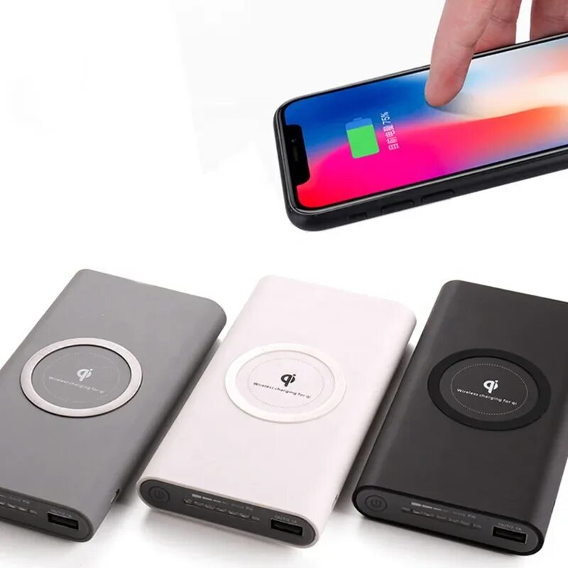 Повер банки с беспроводной зарядкой. Беспроводной Power Bank Qi 10000mah. Беспроводной Power Bank Qi-compatible 20000 Mah. Внешний аккумулятор с беспроводной зарядкой 10000 Mah Qi-compatible. Power Bank 10000 с беспроводной зарядкой.