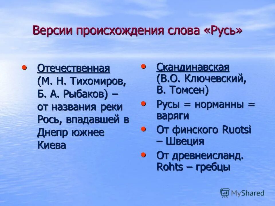 Вопрос о происхождении названия городской реки