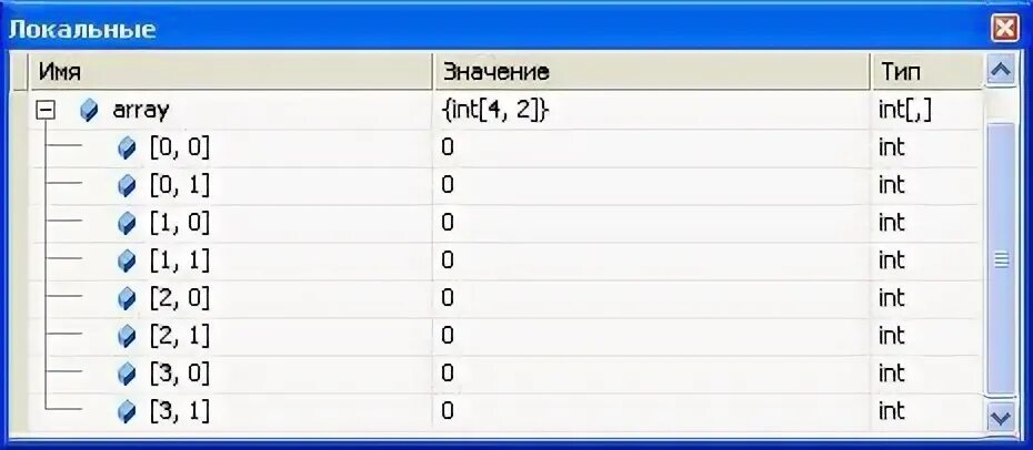 Int 4 3. Как присвоить значение массиву. int4.