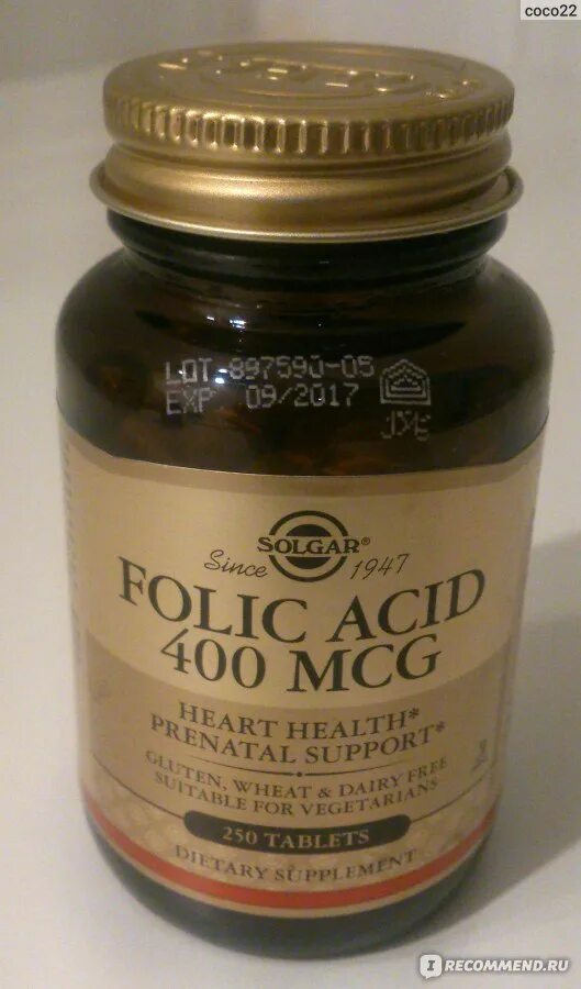 Solgar folate 400. Solgar folate 400
