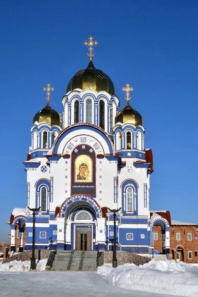 Кемерово храм фото Кафедральный собор иконы Божией Матери Знамение, православный храм, Соборная ул.