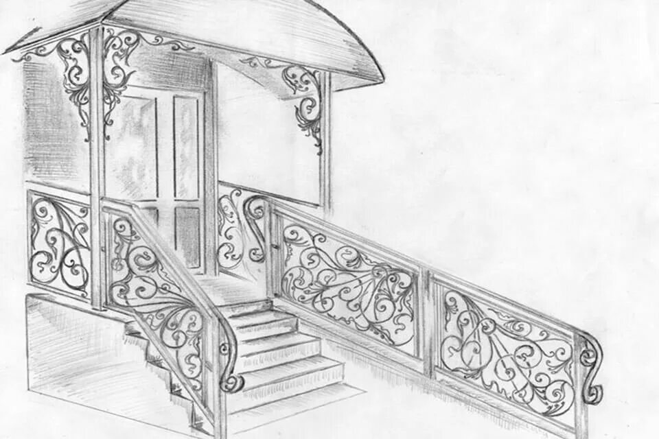 Крыльцо рисунок. Эскизы художественной ковки. Зарисовки архитектурных элементов. Архитектурные элементы крыльца. Ковка эскизы.