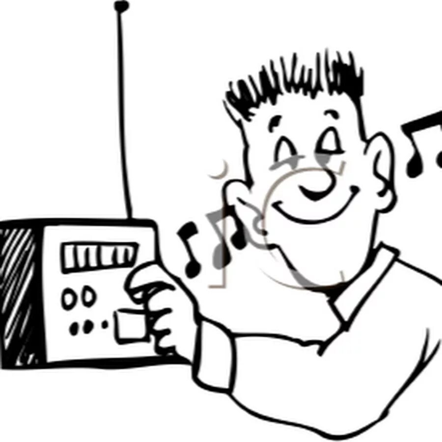 Listen to the radio use. Радиопередача картинки для презентации. раскраска радиопередача. listen to music раскраска. радиореклама иллюстрация.