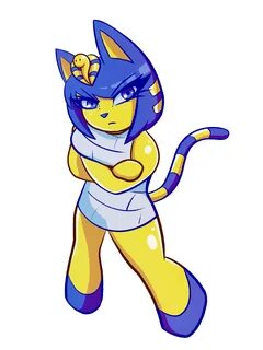 Ankha Wallpaper FULL HD Animal crossing fan art, Furry art, Dancing cat.