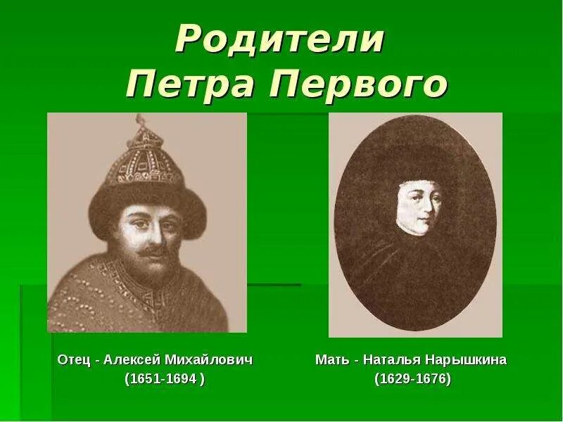 Назовите фамилию петра. Отец и мать петра 1. родители петра 1. алексей михайлович – отец и мать петра. портреты родителей петра 1.