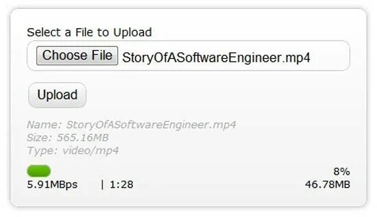 Upload video mp4