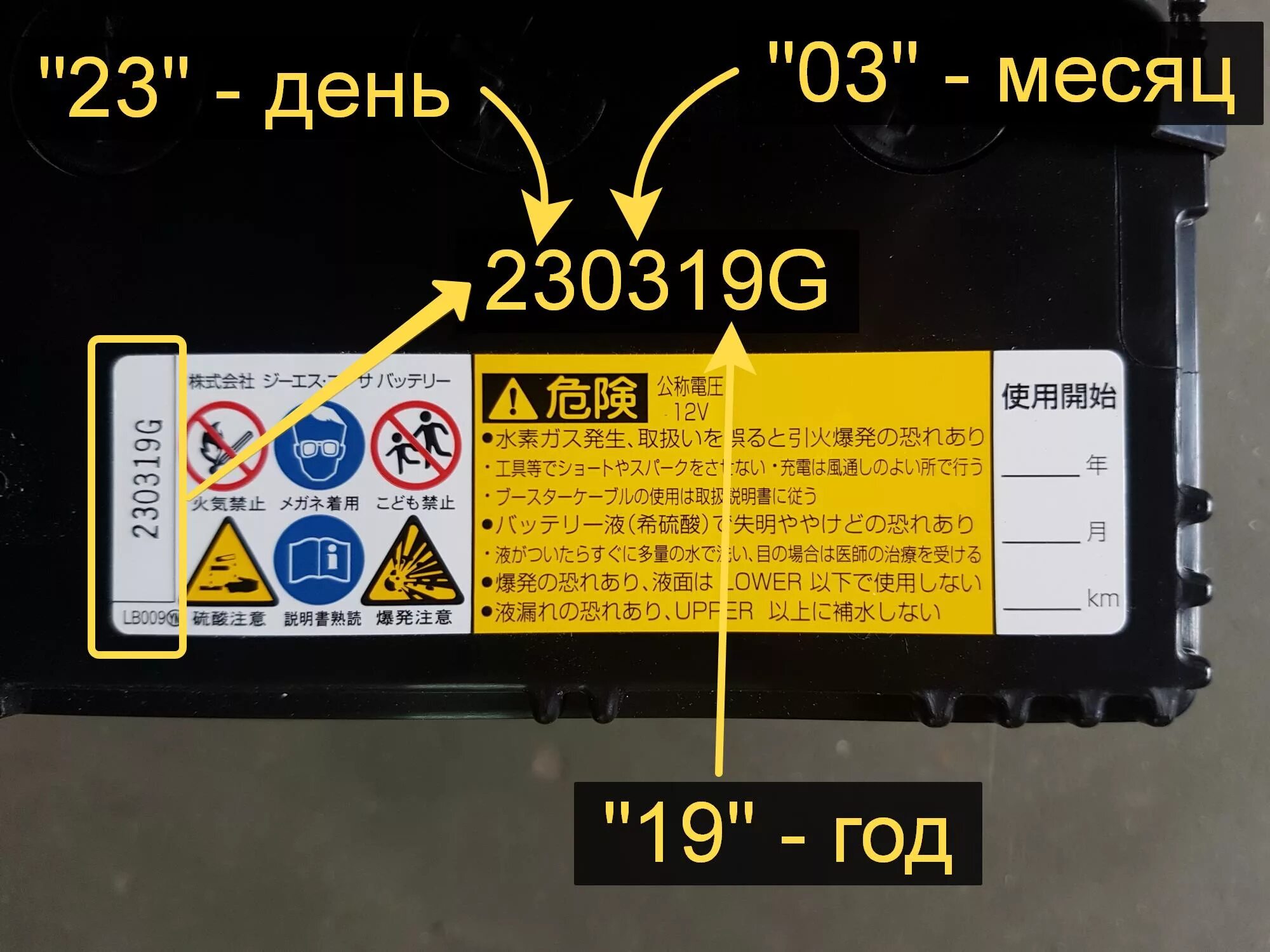 Аккумулятор автомобильный дата выпуска. Как определить год выпуска АКБ Yuasa. Дата производства на японских АКБ. Дата производства автомобильного аккумулятора. Расшифровка маркировки аккумуляторных батарей бош.