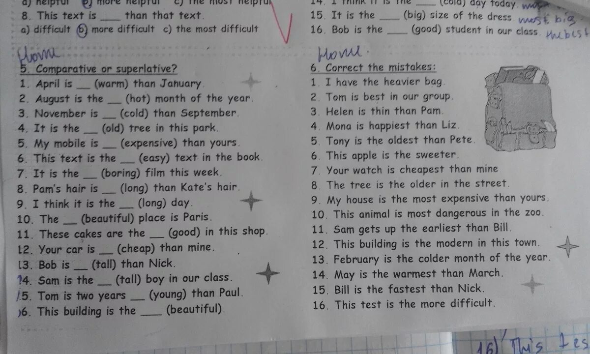 John is than i am. Correct the mistakes 9 класс. Correct the mistakes упражнения 3 класс порядок слов. Английский язык ответы Sam and Kate are Twelve. Comparatives and Superlatives correct the mistakes.