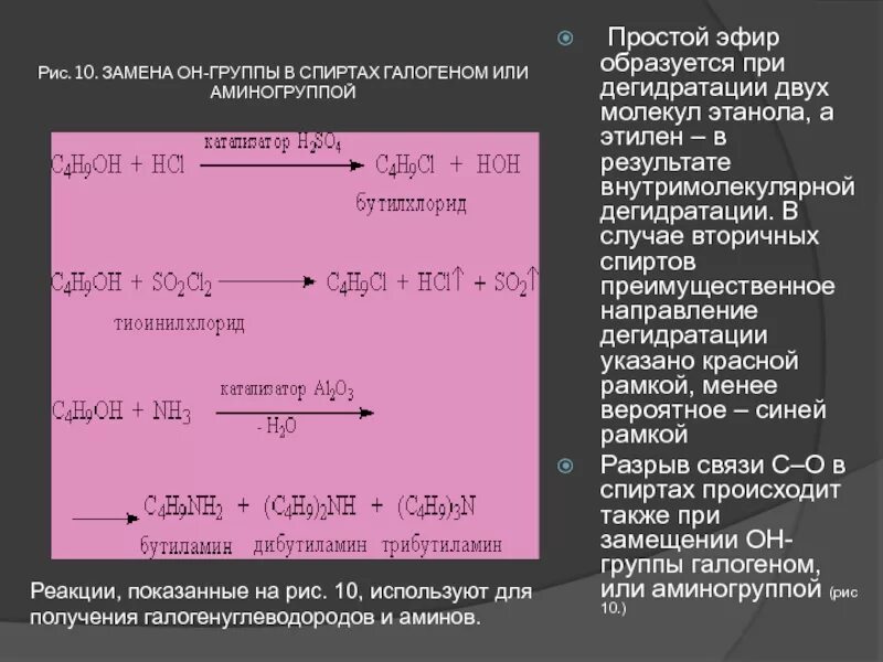 Вещества получаемые в результате дегидратации