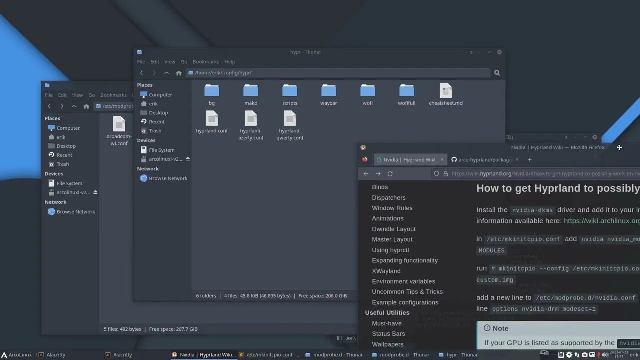 Hyprland arch. Hyprland archlinux. hyprland linux. waybar hyprland.