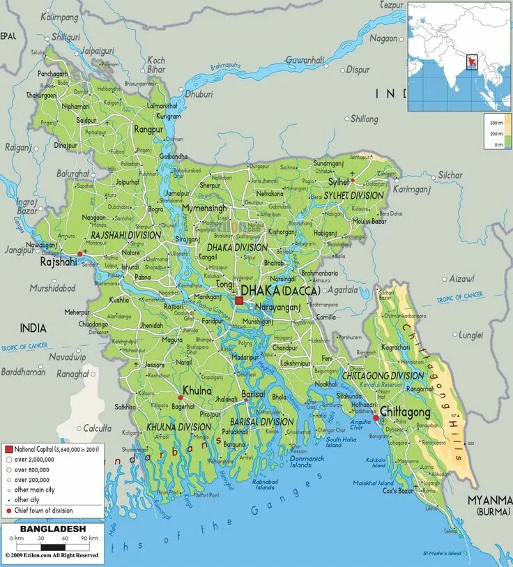 Бангладеш какая страна где находится столица национальность. Географическая карта Бангладеш. Бангладеш столица на карте. Подробная карта Бангладеш. Бангладеш физ карта.