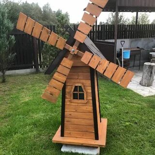 Декоративные мельницы для сада своими руками фото