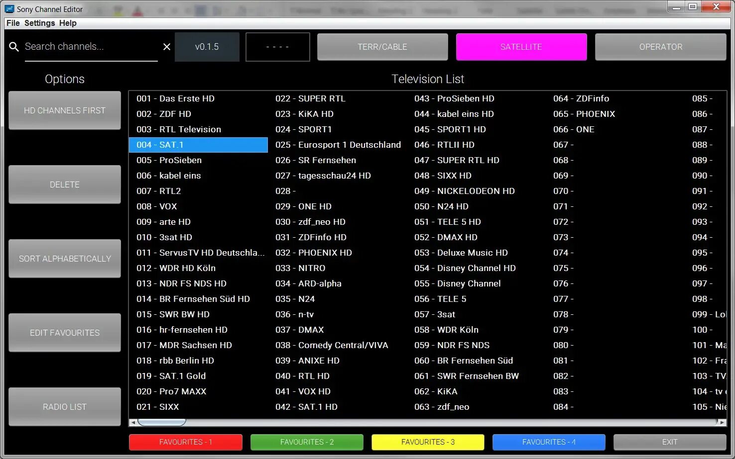 Edit list. Sony channel. sony channel editor. sony channel программа. редактор канала.