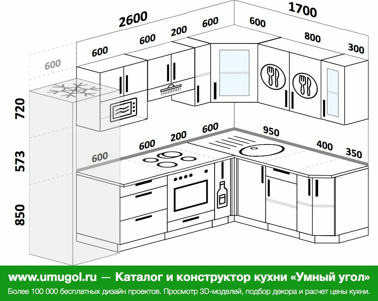 Кухня 1700. Кухня 1400 мм на 2700. Угловая кухня 2600 на 1700. Кухня высота 2600. Кухня 2700 угловая.