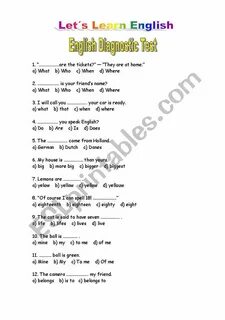 Diagnostic test по английскому 8 класс