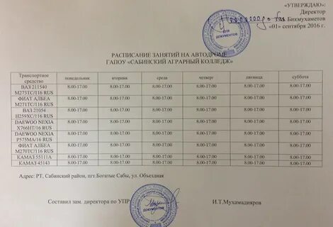 Расписание досааф