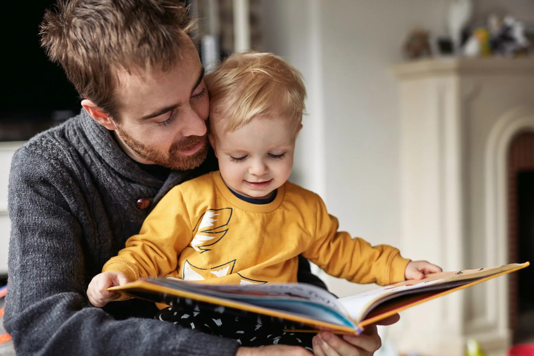Dad is reading