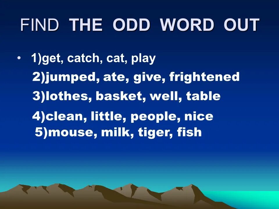 Odd word